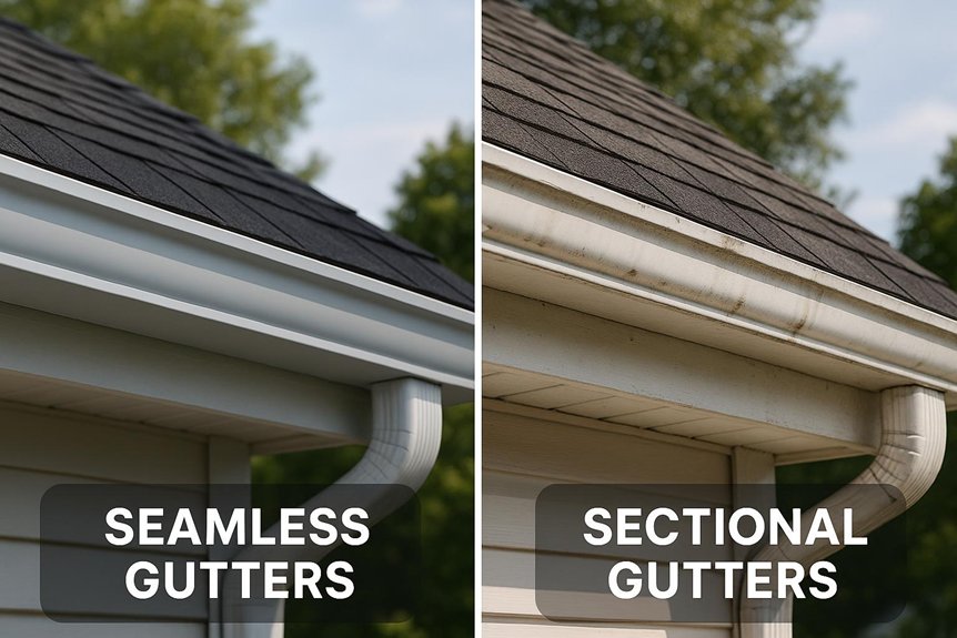 Seamless Gutters vs Sectional Gutters Pros and Cons